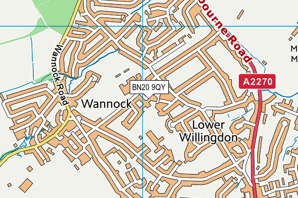 BN20 9QY map - OS VectorMap District (Ordnance Survey) BN20 9QY map - OS VectorMap District (Ordnance Survey)