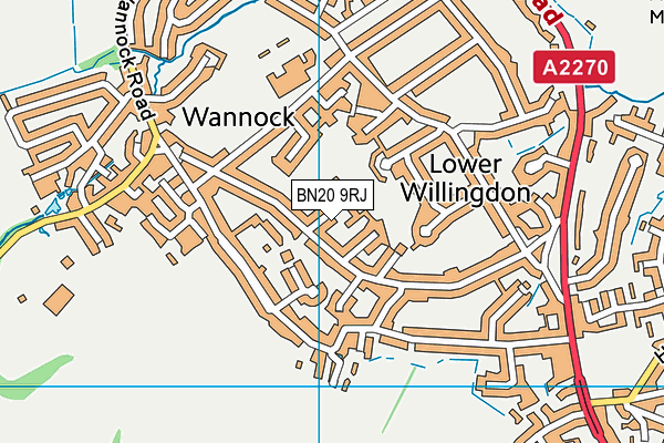 BN20 9RJ map - OS VectorMap District (Ordnance Survey) BN20 9RJ map - OS VectorMap District (Ordnance Survey)