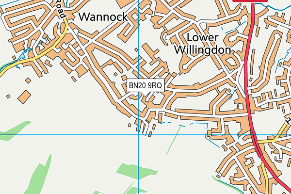 BN20 9RQ map - OS VectorMap District (Ordnance Survey) BN20 9RQ map - OS VectorMap District (Ordnance Survey)