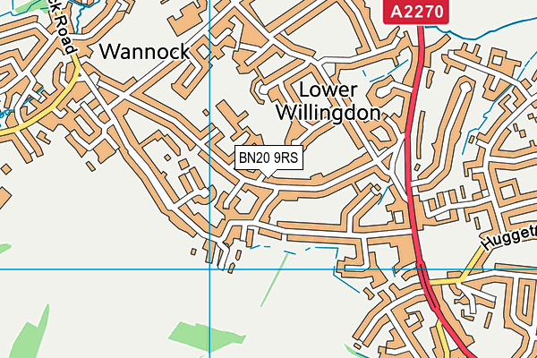 BN20 9RS map - OS VectorMap District (Ordnance Survey) BN20 9RS map - OS VectorMap District (Ordnance Survey)