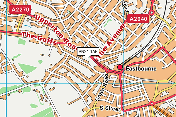 BN21 1AF map - OS VectorMap District (Ordnance Survey) BN21 1AF map - OS VectorMap District (Ordnance Survey)