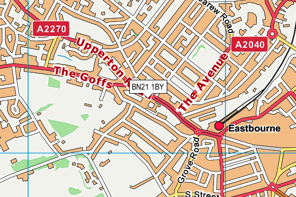 BN21 1BY map - OS VectorMap District (Ordnance Survey)