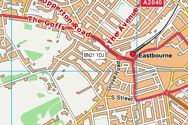 BN21 1DJ map - OS VectorMap District (Ordnance Survey) BN21 1DJ map - OS VectorMap District (Ordnance Survey)