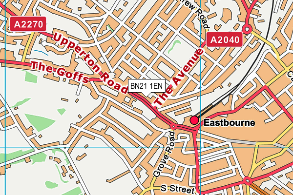 BN21 1EN map - OS VectorMap District (Ordnance Survey) BN21 1EN map - OS VectorMap District (Ordnance Survey)