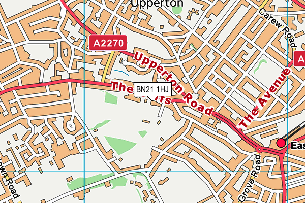 BN21 1HJ map - OS VectorMap District (Ordnance Survey) BN21 1HJ map - OS VectorMap District (Ordnance Survey)