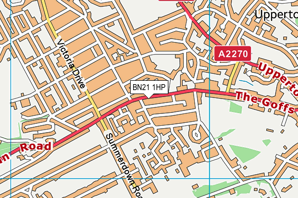 BN21 1HP map - OS VectorMap District (Ordnance Survey) BN21 1HP map - OS VectorMap District (Ordnance Survey)