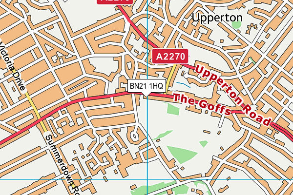 BN21 1HQ map - OS VectorMap District (Ordnance Survey)