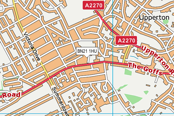 BN21 1HU map - OS VectorMap District (Ordnance Survey) BN21 1HU map - OS VectorMap District (Ordnance Survey)