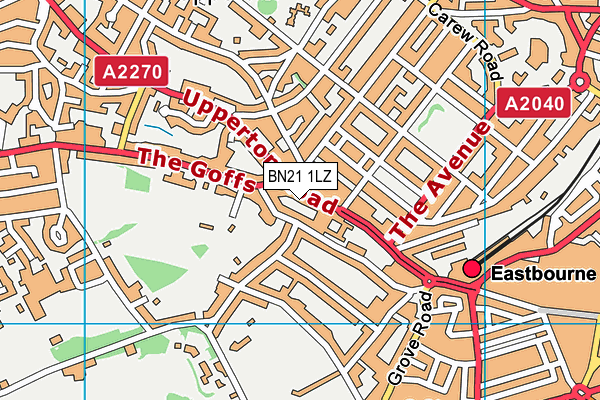 BN21 1LZ map - OS VectorMap District (Ordnance Survey) BN21 1LZ map - OS VectorMap District (Ordnance Survey)
