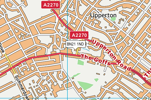 BN21 1ND map - OS VectorMap District (Ordnance Survey) BN21 1ND map - OS VectorMap District (Ordnance Survey)