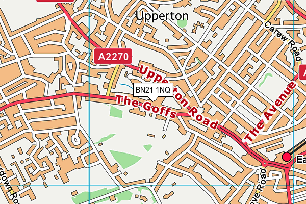 BN21 1NQ map - OS VectorMap District (Ordnance Survey)