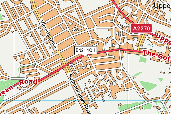 BN21 1QH map - OS VectorMap District (Ordnance Survey) BN21 1QH map - OS VectorMap District (Ordnance Survey)
