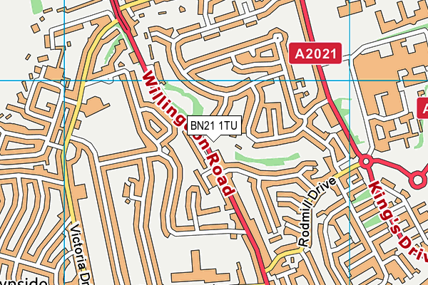 BN21 1TU map - OS VectorMap District (Ordnance Survey)