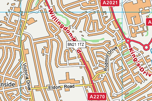 BN21 1TZ map - OS VectorMap District (Ordnance Survey) BN21 1TZ map - OS VectorMap District (Ordnance Survey)
