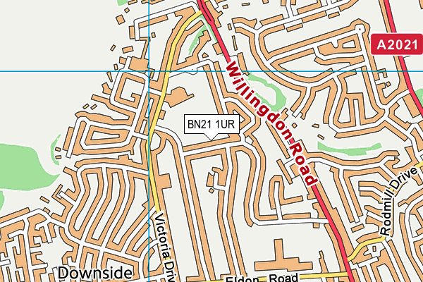 BN21 1UR map - OS VectorMap District (Ordnance Survey)