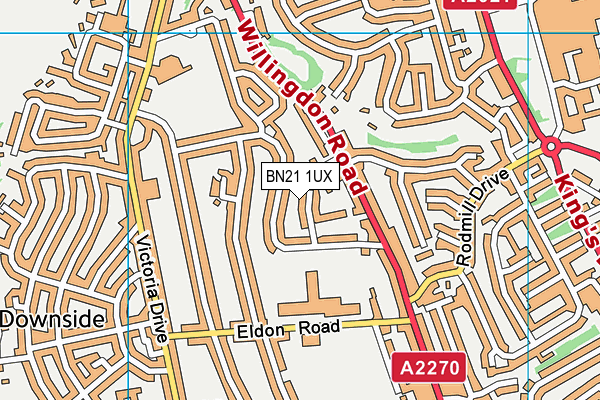 BN21 1UX map - OS VectorMap District (Ordnance Survey) BN21 1UX map - OS VectorMap District (Ordnance Survey)