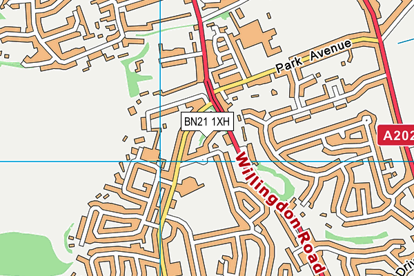 BN21 1XH map - OS VectorMap District (Ordnance Survey) BN21 1XH map - OS VectorMap District (Ordnance Survey)