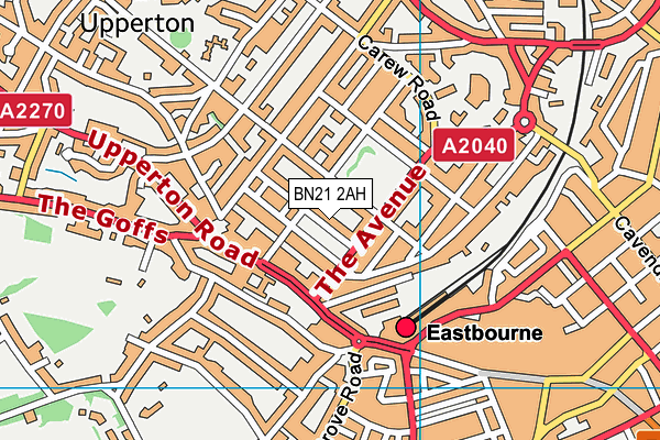 BN21 2AH map - OS VectorMap District (Ordnance Survey) BN21 2AH map - OS VectorMap District (Ordnance Survey)