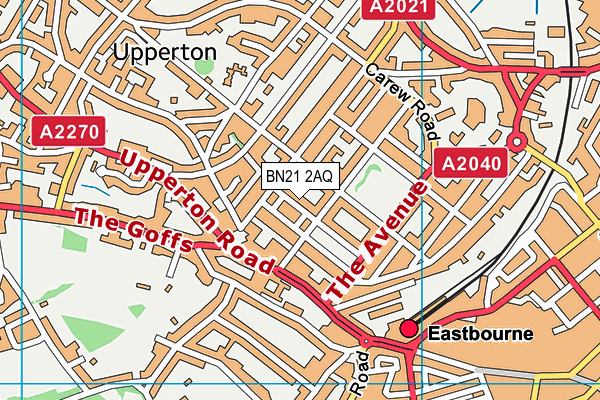 BN21 2AQ map - OS VectorMap District (Ordnance Survey) BN21 2AQ map - OS VectorMap District (Ordnance Survey)