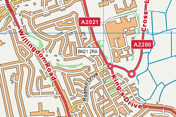 BN21 2RA map - OS VectorMap District (Ordnance Survey) BN21 2RA map - OS VectorMap District (Ordnance Survey)