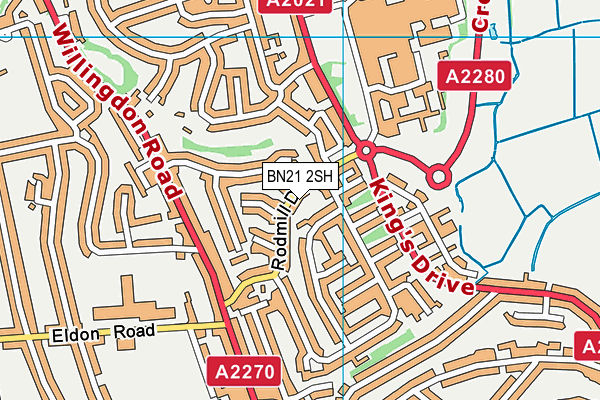 BN21 2SH map - OS VectorMap District (Ordnance Survey) BN21 2SH map - OS VectorMap District (Ordnance Survey)