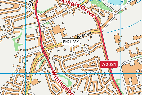 BN21 2SX map - OS VectorMap District (Ordnance Survey) BN21 2SX map - OS VectorMap District (Ordnance Survey)