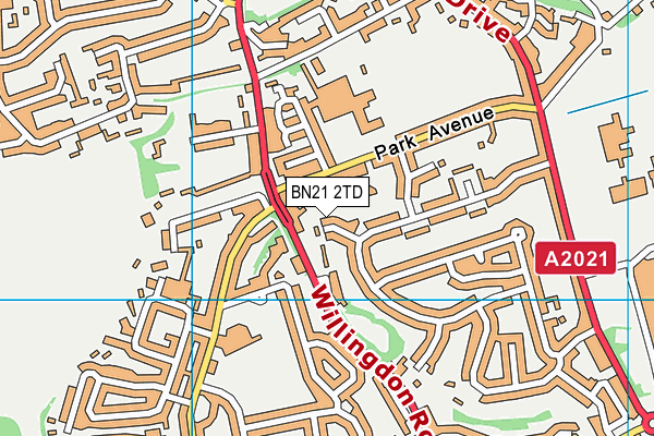 BN21 2TD map - OS VectorMap District (Ordnance Survey) BN21 2TD map - OS VectorMap District (Ordnance Survey)