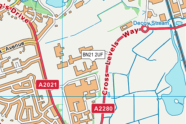 BN21 2UF map - OS VectorMap District (Ordnance Survey) BN21 2UF map - OS VectorMap District (Ordnance Survey)