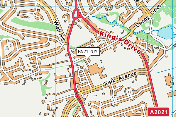 BN21 2UY map - OS VectorMap District (Ordnance Survey) BN21 2UY map - OS VectorMap District (Ordnance Survey)