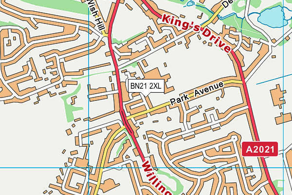 BN21 2XL map - OS VectorMap District (Ordnance Survey) BN21 2XL map - OS VectorMap District (Ordnance Survey)