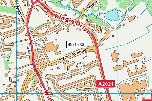 BN21 2XS map - OS VectorMap District (Ordnance Survey) BN21 2XS map - OS VectorMap District (Ordnance Survey)