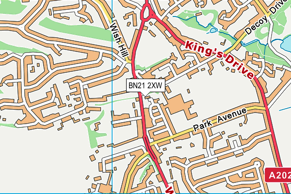 BN21 2XW map - OS VectorMap District (Ordnance Survey) BN21 2XW map - OS VectorMap District (Ordnance Survey)