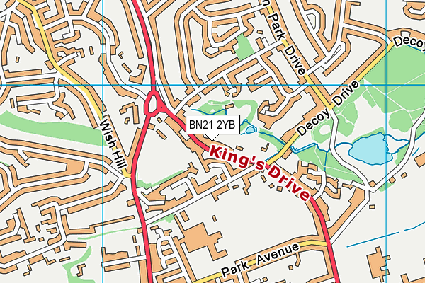 BN21 2YB map - OS VectorMap District (Ordnance Survey) BN21 2YB map - OS VectorMap District (Ordnance Survey)