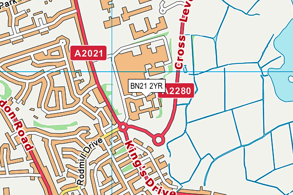 BN21 2YR map - OS VectorMap District (Ordnance Survey) BN21 2YR map - OS VectorMap District (Ordnance Survey)