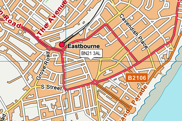 BN21 3AL map - OS VectorMap District (Ordnance Survey) BN21 3AL map - OS VectorMap District (Ordnance Survey)