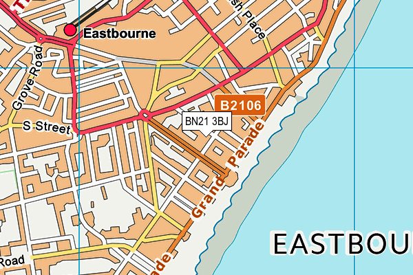 BN21 3BJ map - OS VectorMap District (Ordnance Survey) BN21 3BJ map - OS VectorMap District (Ordnance Survey)