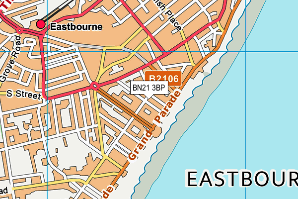 BN21 3BP map - OS VectorMap District (Ordnance Survey) BN21 3BP map - OS VectorMap District (Ordnance Survey)