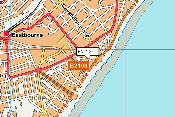 BN21 3DL map - OS VectorMap District (Ordnance Survey) BN21 3DL map - OS VectorMap District (Ordnance Survey)
