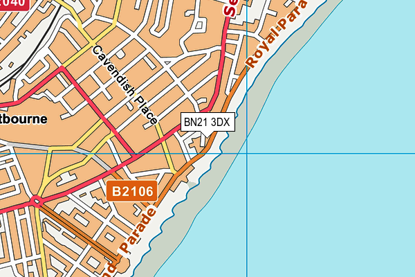 BN21 3DX map - OS VectorMap District (Ordnance Survey) BN21 3DX map - OS VectorMap District (Ordnance Survey)