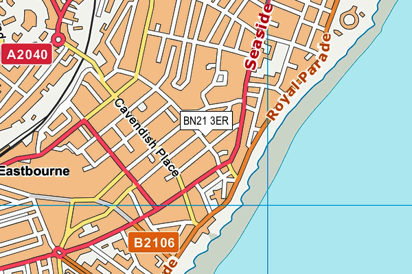 BN21 3ER map - OS VectorMap District (Ordnance Survey) BN21 3ER map - OS VectorMap District (Ordnance Survey)