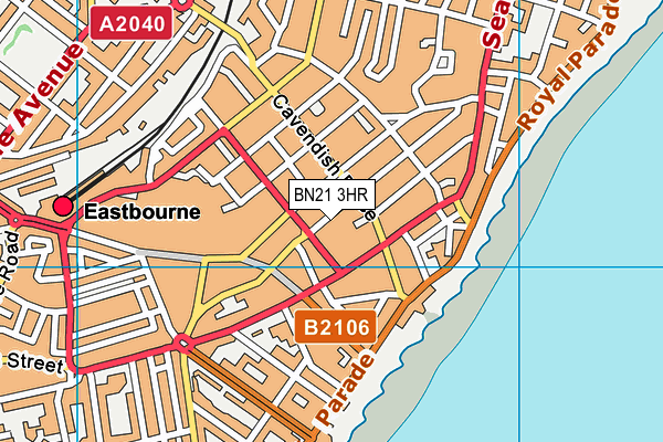 BN21 3HR map - OS VectorMap District (Ordnance Survey) BN21 3HR map - OS VectorMap District (Ordnance Survey)