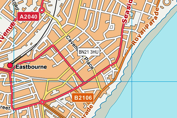 BN21 3HU map - OS VectorMap District (Ordnance Survey)