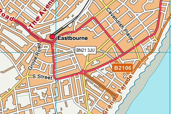 BN21 3JU map - OS VectorMap District (Ordnance Survey) BN21 3JU map - OS VectorMap District (Ordnance Survey)