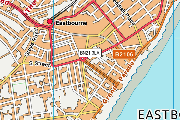 BN21 3LA map - OS VectorMap District (Ordnance Survey) BN21 3LA map - OS VectorMap District (Ordnance Survey)
