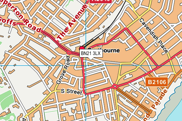 BN21 3LX map - OS VectorMap District (Ordnance Survey) BN21 3LX map - OS VectorMap District (Ordnance Survey)