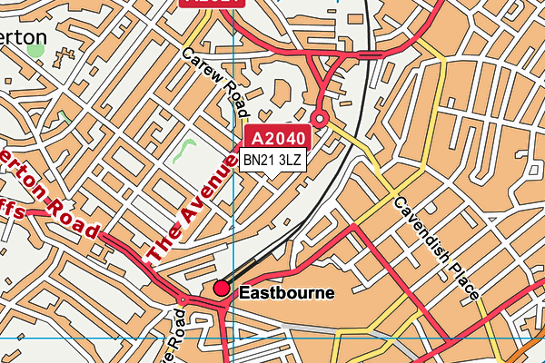 BN21 3LZ map - OS VectorMap District (Ordnance Survey) BN21 3LZ map - OS VectorMap District (Ordnance Survey)