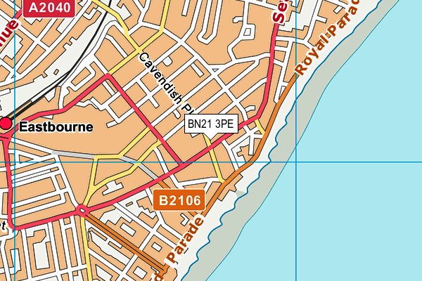 BN21 3PE map - OS VectorMap District (Ordnance Survey) BN21 3PE map - OS VectorMap District (Ordnance Survey)