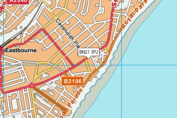 BN21 3PJ map - OS VectorMap District (Ordnance Survey) BN21 3PJ map - OS VectorMap District (Ordnance Survey)