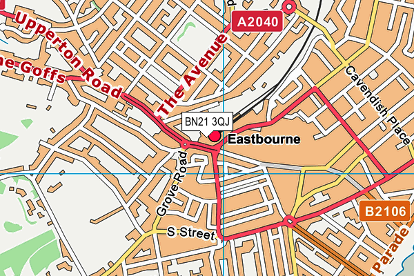 BN21 3QJ map - OS VectorMap District (Ordnance Survey) BN21 3QJ map - OS VectorMap District (Ordnance Survey)
