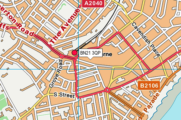 BN21 3QP map - OS VectorMap District (Ordnance Survey) BN21 3QP map - OS VectorMap District (Ordnance Survey)